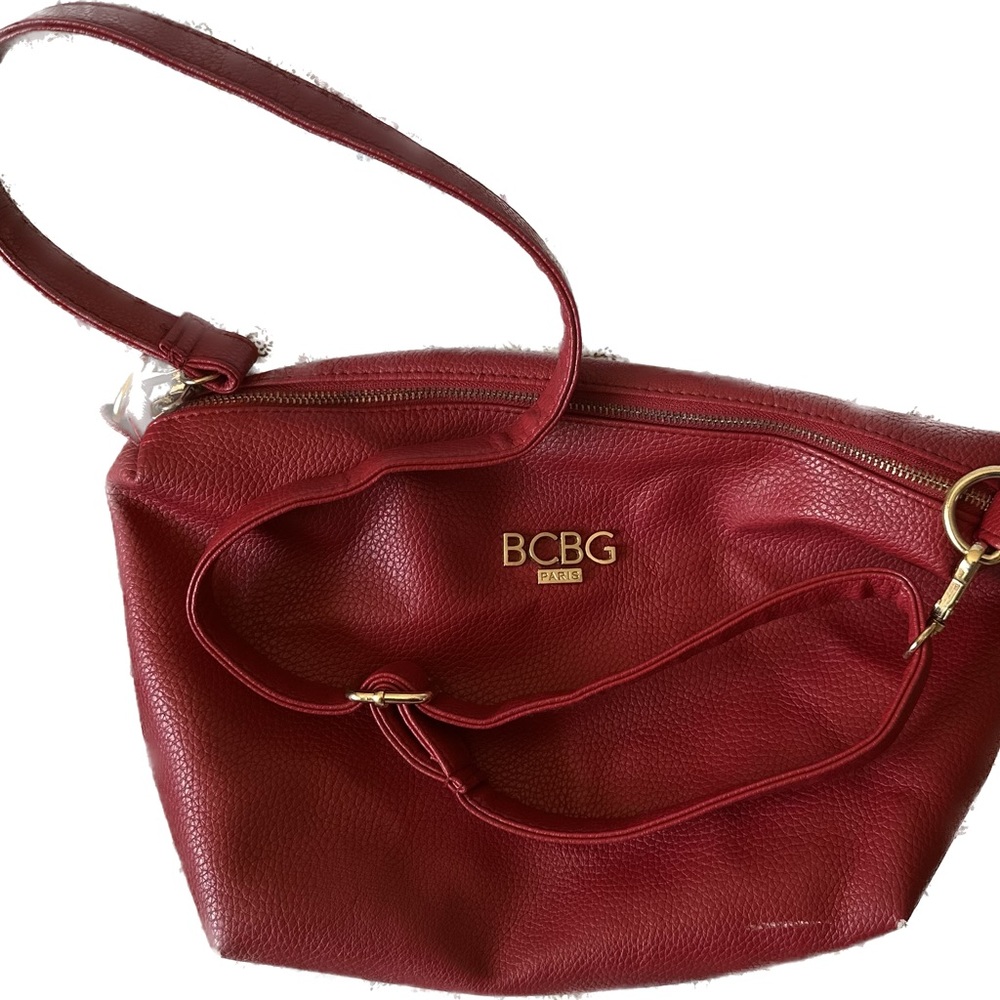 BCBG Paris Red Leather Bag